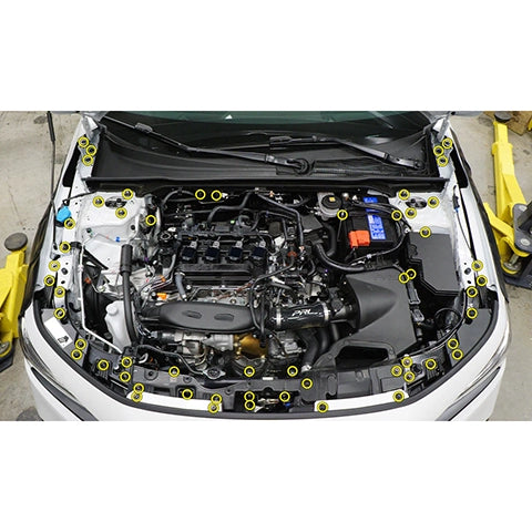 Dress Up Bolts Stage 3 Titanium Hardware Engine Bay Kit | 2022+ Honda Civic Si (HON-064-Ti-BLK)