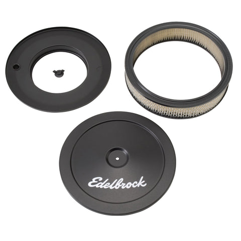 Edelbrock Pro-Flo Black 10" Round Air Cleaner w/ 2" Paper Element (1203) - Return