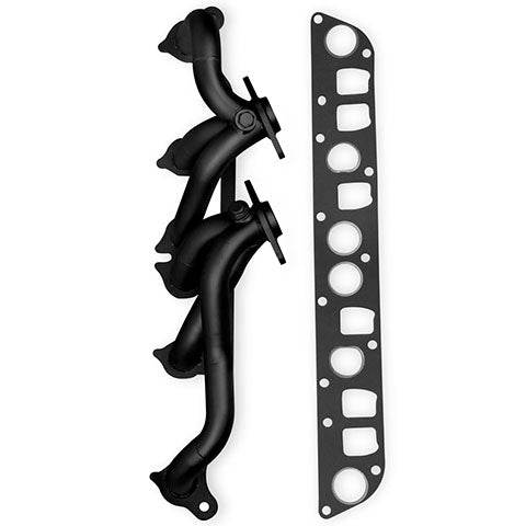 Flowtech Black Painted Short Header | 2000-2006 Jeep Wrangler 4.0L, 2000-2001 Jeep Cherokee 4.0L, and 1999-2004 Jeep Grand Cherokee 4.0L (92003FLT)