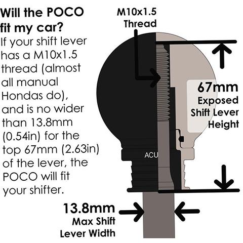 Acuity POCO Insulated Shift Knob | Multiple Honda Fitments (1952-XXX)