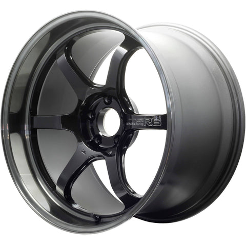 Advan Racing R6 5x112 Bolt 66.5 Hub 20" Size Wheels in Graphite Gray with a Machined Lip