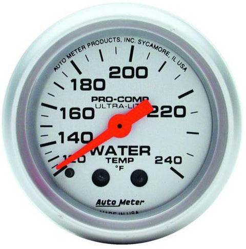 Autometer Ultra-Lite Water Temperature 2-1/16'' Gauge 120-240 *F (4332)