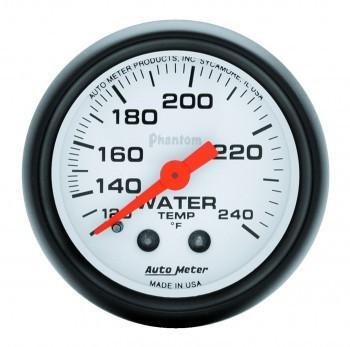 Autometer Phantom Series 2-1/16'' Water Temperature 120-240 °F Gauge (5732)
