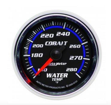 Autometer Cobalt Series 2-1/16" Water Temperature Gauge 140-280 °F (6131)