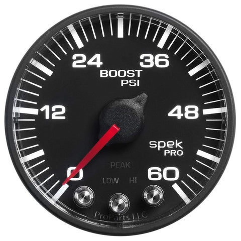 Autometer Spek-Pro 2 & 1/16" Boost Gauge 60PSI