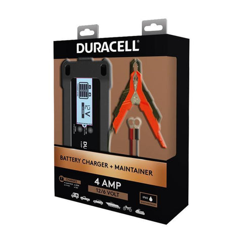 Duracell 4 Amp Battery Charger & Maintainer for 6v/12v Batteries (DRMC4A)