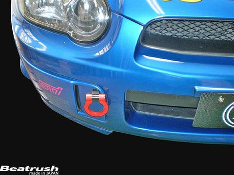 Beatrush Red Front Tow Hook | 2002-2007 Subaru Impreza WRX & STI (S106016TF-FSA)
