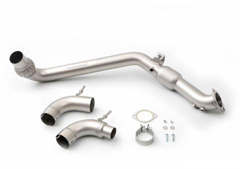 CP-E QKspl Downpipe w/ High Flow Cat | 2015+ Ford Mustang Ecoboost (FDDP00006T)