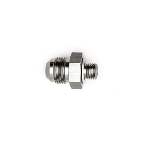 DeatschWerks 8AN Male Flare to M12x1.5 Male Metric Adapter w/ Crush Washer (6-02-0617)