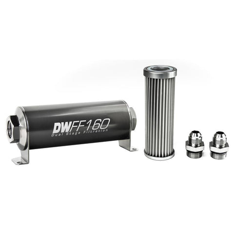Deatschwerks Universal 10 Micron 160mm Fuel Filter Kit (8-03-160-010K-10/-38/-516/-6/-8)