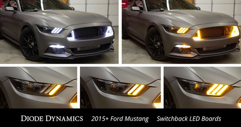 Diode Dynamics Switchback DRL LED Boards | 2015-2017 Ford Mustang (DD2115)