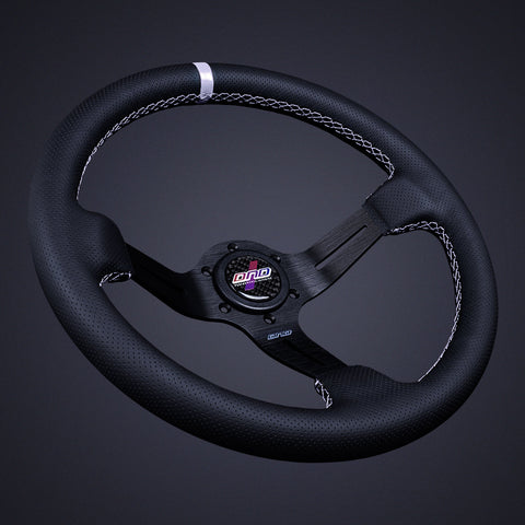 DND Perforated Leather Race Steering Wheel (PRW-BLK)