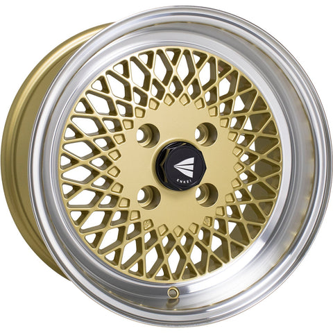 Enkei Enkei92 5x114.3 15" Wheels in Gold with a Machined Lip
