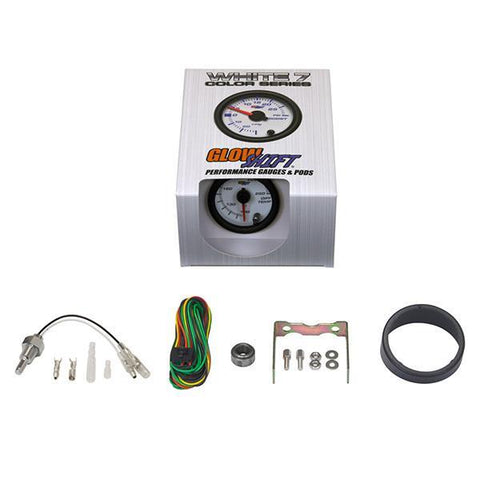 GlowShift White 7-Color Differential Temperature Gauge 100-250° F (GS-W722)