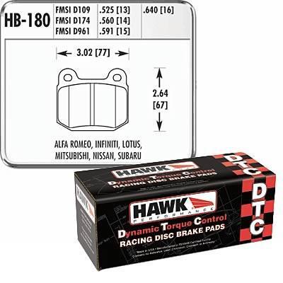 Hawk Performance DTC 60 Brake Pads | Multiple Fitments (HB180G.560)