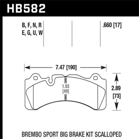 Hawk Performance Blue 9012 Racing Front Brake Pads (HB582E.660)