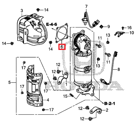 Honda OEM Converter - Turbo Gasket B | 2017-2021 Honda Civic Type-R (18234-RPY-G02)