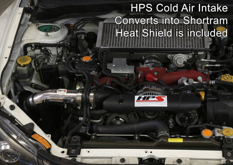 HPS Convertible Air Intake w/ Heat Shield | 2008-2014 Subaru WRX/STi (837-566)
