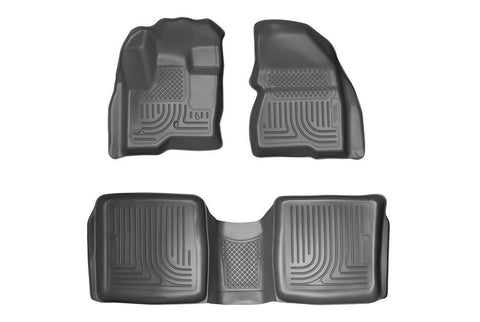 2009-2012 Ford Flex/10-12 Lincoln MKT WeatherBeater Combo Grey Floor Liners by Husky Liners (98742) - Modern Automotive Performance
