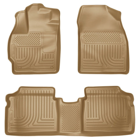 2010-2012 Toyota Prius WeatherBeater Combo Tan Floor Liners by Husky Liners (98923) - Modern Automotive Performance
