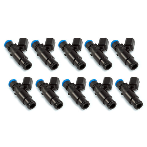 Injector Dynamics 2600-XDS Injectors - 48mm Length - 14mm Top - 14mm Bottom Adapter Set of 10 (2600.48.14.14B.10)