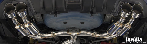 Invidia R400 Gemini Quad Tip Exhaust System | 2015-2021 Subaru WRX/STI (HS15STIGM4XX)