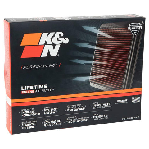 K&N Replacement Performance Air Filter | Multiple Hyundai/Kia Fitments (33-5050)