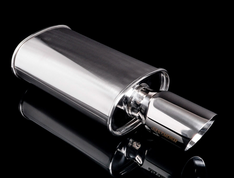 K-Tuned Polished Muffler - 22" Length/3.0" In/4.0" Out (KTD-MFL-30S)