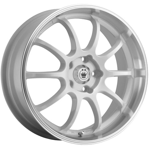Konig Lightning 4x100/4x114.3 Bolt 16" Size Wheels in White with a Machined Lip