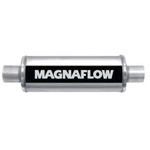 Universal Exhaust Satin Stainless Steel 3" Center Round Muffler by Magnaflow - Modern Automotive Performance
