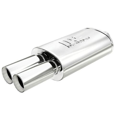 Universal Stainless Steel High-Flow Muffler W/ Tips 14X5X8 2.25/3 by MagnaFlow