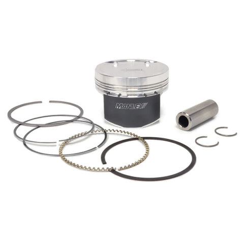 Manley Performance 99.5mm Bore 9.9:1 CR -2cc Dish Extreme Duty Piston Set w/ Rings | 2008+ Nissan GT-R (634015CE-6)