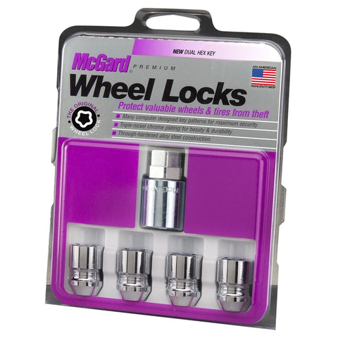 McGard Cone Seat Exposed Style Wheel Locks / Chrome (24154)