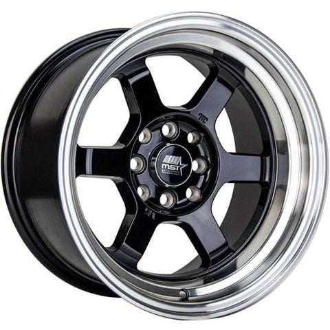 MST Time Attack 15x8 4x100/4x4.5 0mm Offset Wheel (01T-5816-0-BLK)
