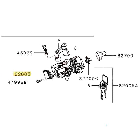 Mitsubishi OEM Ignition Starter Switch | 2001-2015 Mitsubishi Evo 7-X (MN113754)
