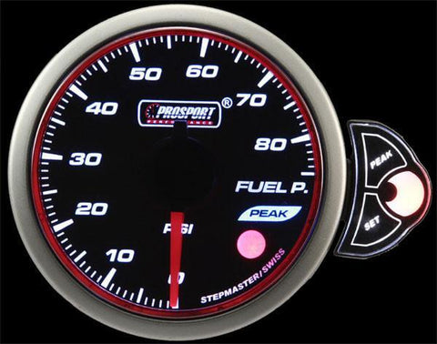 Prosport Halo Series 52mm 3-Color Fuel Pressure Gauge - Modern Automotive Performance
