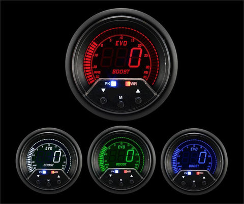 Prosport 60mm Premium Evo Electrical Boost Gauge (238EVOBO-PKR.PSI) - Modern Automotive Performance
