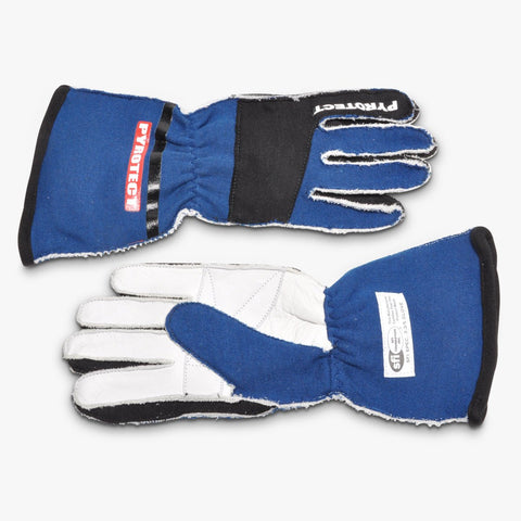 Pyrotect SFI-5 Pro Series 2-Layer Reverse Stitch Racing Gloves - Blue (G3030)