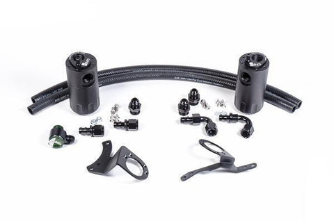 Radium Dual Oil Catch Can Kit | 2015+ Ford Mustang GT (20-0325-FL)
