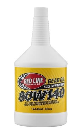 80W140 Gear Oil Synthetic GL-5 Differential Gear Oil 1 Quart Red Line Oil