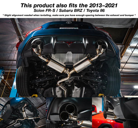 Remark Sports Touring Quad-Exhaust System | 2022+ Subaru BRZ/Toyota GR86 and 2013-2021 Subaru BRZ/Scion FR-S/Toyota 86 (RK-C4063T-04 /T)