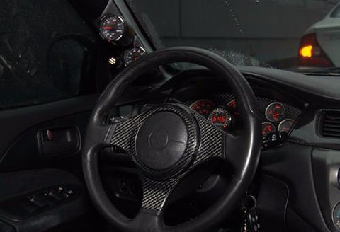 Rexpeed Carbon Fiber Steering Wheel Cover | 2008-2015 Mitsubishi Evo X (R165)
