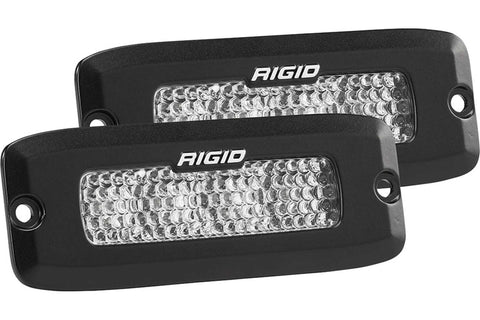Rigid Industries Rigid SR-Q Series Pro LED Light - Flood Diffused / Flush / Black Housing / Pair (RIG925513)