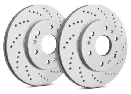 SP Performance Double Drilled and Slotted Front Brake Rotors | 2015-2018 Volkswagen Golf R and 2015-2020 Volkswagen GTI (S58-3144/P/BP)