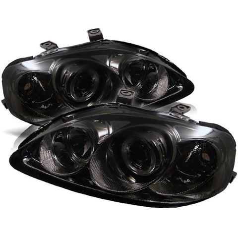 Spyder Auto  Honda Civic 99-00 Projector Headlights - LED Halo - Smoke - High H1 (Included) - Low H1 (Included) - Modern Automotive Performance
