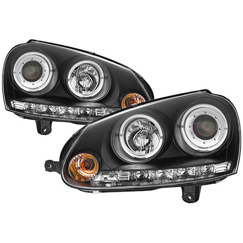 Spyder Signature Series Headlights with Black Housings | 2006-2009 Volkswagen GTI/Rabbit, and 2006-2009 Volkswagen Jetta (5012098)