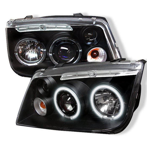 Spyder Auto Volkswagen Jetta 99-05 Projector Headlights - CCFL Halo - Black - High H1 (Included) - Low H1 (Included) - Modern Automotive Performance
