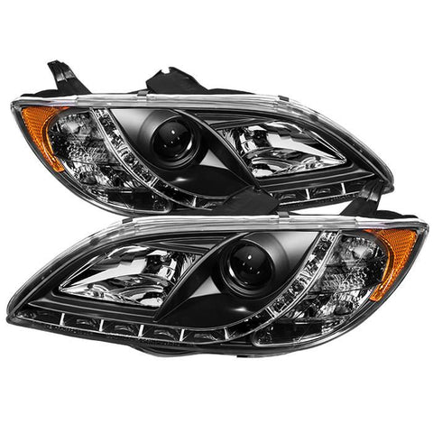 Spyder Auto  Mazda 3 04-08 4Dr Sedan Projector Headlights - Halogen Model Only ( Not Compatible With Xenon/HID Model ) - ( Do Not Fit Hatchback Model ) - DRL - Black - High H1 (Included) - Low H1 (Included) - Modern Automotive Performance
