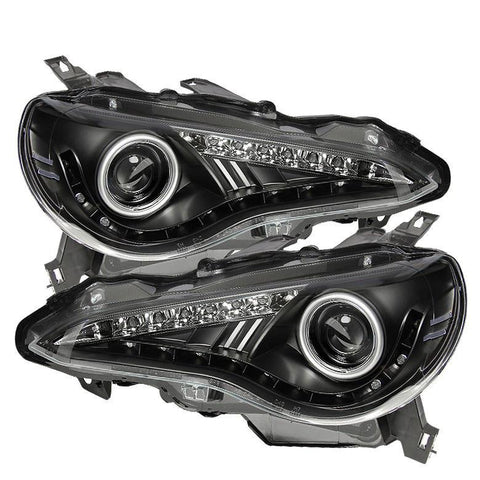 Spyder Auto  Scion FRS 12-15 Projector Headlights - DRL LED - Black - Modern Automotive Performance
