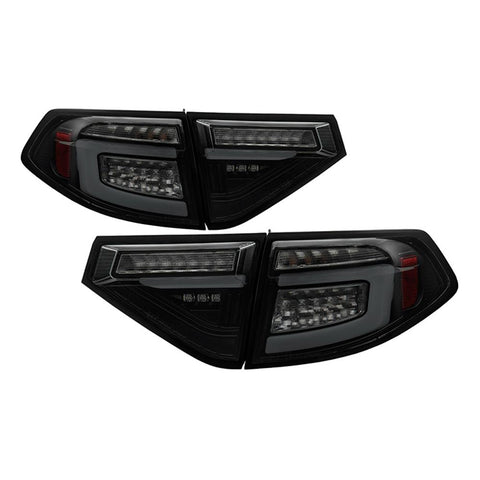 Spyder Auto Sequential Signal LED Tail Lights - Black Smoke | 2008-2014 Subaru WRX Hatchback (5086747)